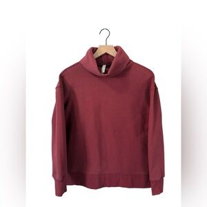 Athleta Maroon Cowl Neck Sweater